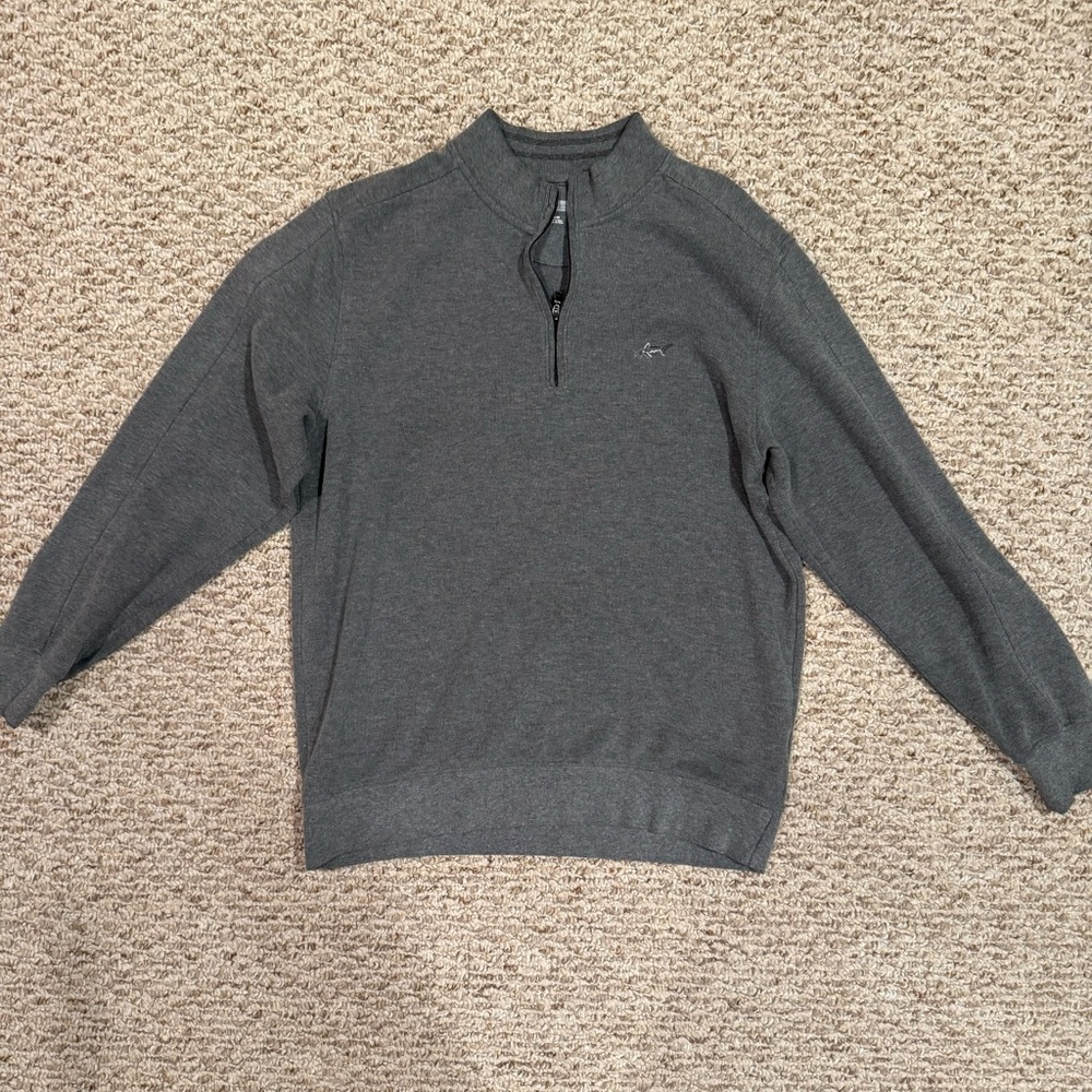 Greg Normal Men's Gray Quarter-Zip Sweater